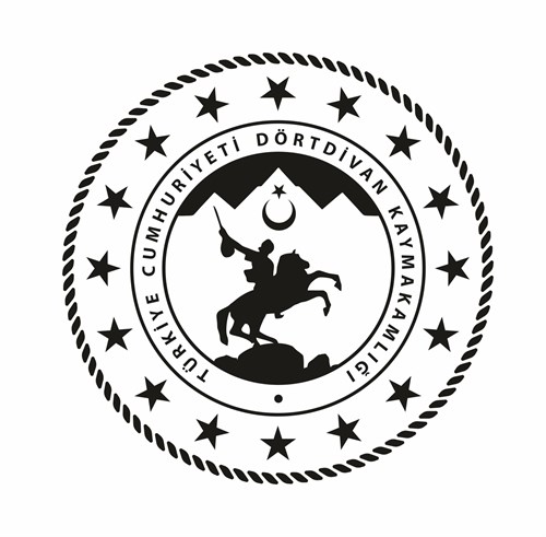 Dörtdivan Kaymakamlığı Siyah Logo